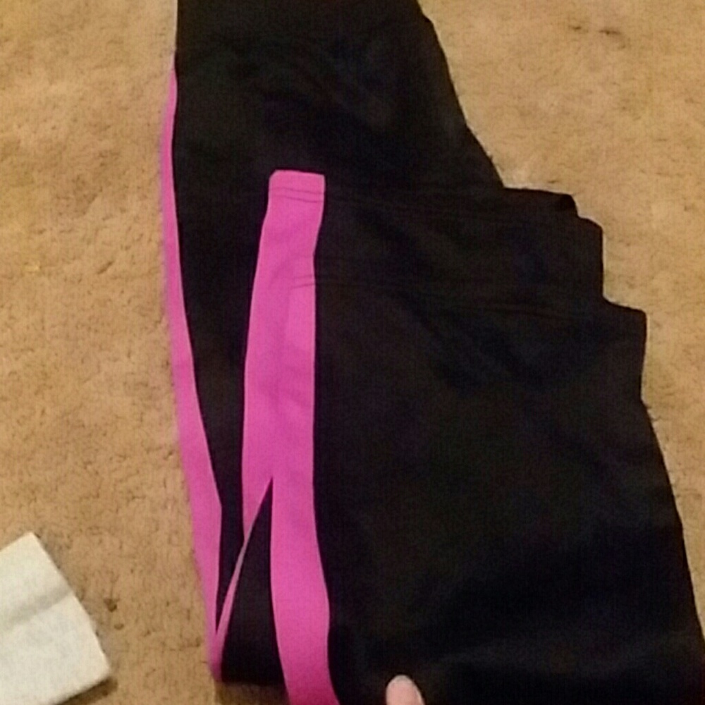 Pink striped down the side sweatpants